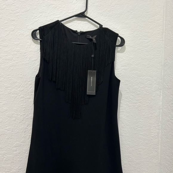 📚DROP⬇️ BCBGMAXAZRIA • Alyn Black
Fringe Trim Flounce Hem
Cocktail Dress • S - Picture 5 of 9